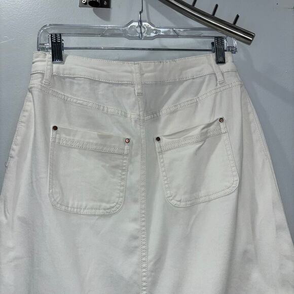 Boden White Denim A-Line Skirt – Size 4L - Picture 6 of 11